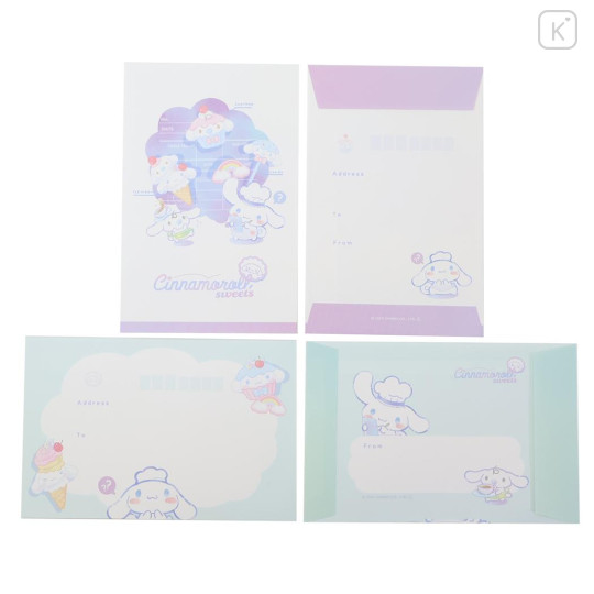 Japan Sanrio Letter Envelope Set - Cinnamoroll : Sweets Time - 3
