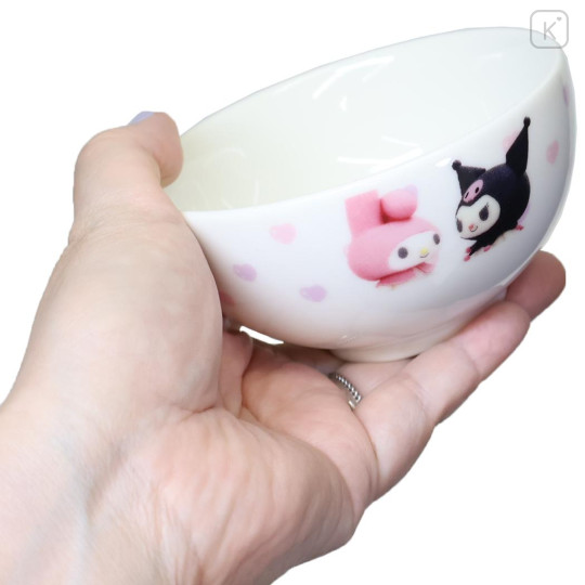 Japan Sanrio Porcelain Rice Bowl - Kuromi & My Melody : Netflix - 2