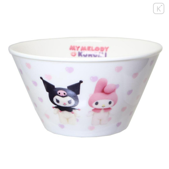 Japan Sanrio Deep Plate Bowl - Kuromi & My Melody : Netflix - 1