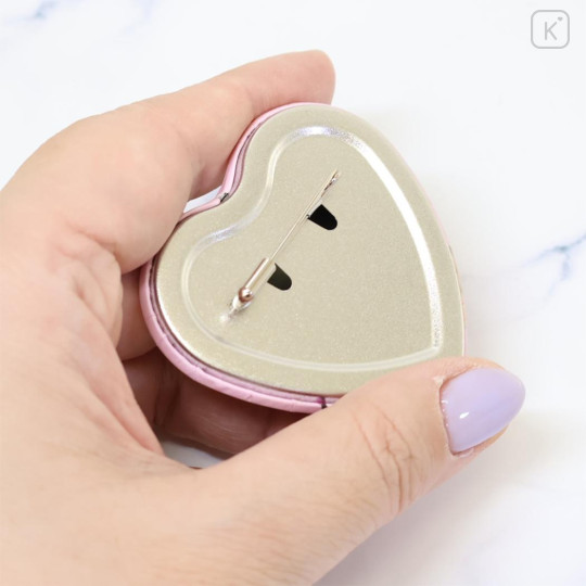 Japan Sanrio Secret Can Badge - Kuromi & My Melody : Netflix Heart-Shaped Blind Box - 2