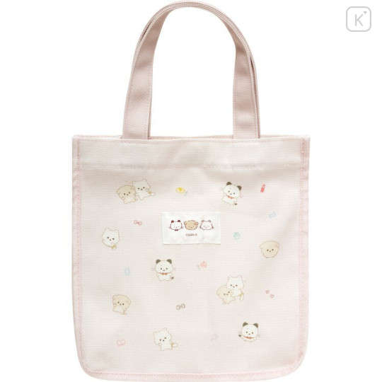Japan San-X Mini Tote Bag - Ishiyowa-chan : Introducing Kouhai-chan Pink - 3