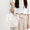 Japan San-X Mini Tote Bag - Ishiyowa-chan : Introducing Kouhai-chan Pink - 4