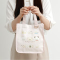 Japan San-X Mini Tote Bag - Ishiyowa-chan : Introducing Kouhai-chan Pink - 5