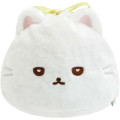 Japan San-X Plush Drawstring Bag - Ishiyowa-chan : Introducing Kouhai-chan White Cat - 1