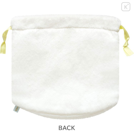 Japan San-X Plush Drawstring Bag - Ishiyowa-chan : Introducing Kouhai-chan White Cat - 3