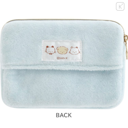 Japan San-X Pouch & Tissue Case - Ishiyowa-chan : Introducing Kouhai-chan Light Blue - 2