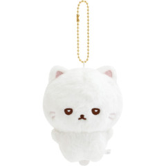 Japan San-X Hanging Plush - Ishiyowa-chan : Introducing Kouhai-chan White Cat