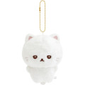Japan San-X Hanging Plush - Ishiyowa-chan : Introducing Kouhai-chan White Cat - 1