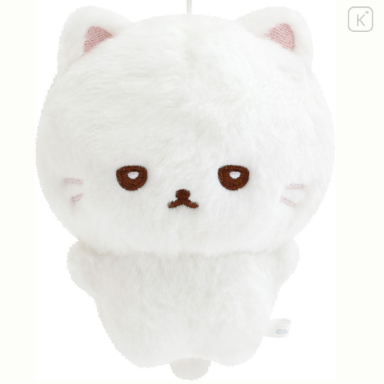 Japan San-X Hanging Plush - Ishiyowa-chan : Introducing Kouhai-chan White Cat - 2