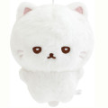 Japan San-X Hanging Plush - Ishiyowa-chan : Introducing Kouhai-chan White Cat - 2