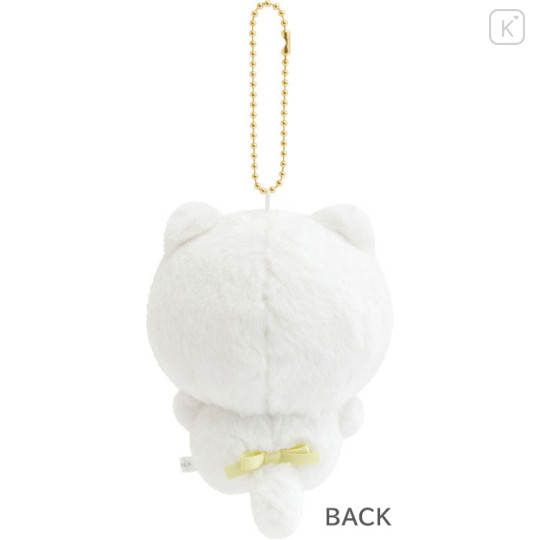 Japan San-X Hanging Plush - Ishiyowa-chan : Introducing Kouhai-chan White Cat - 3