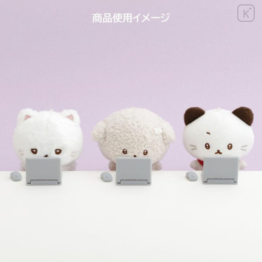 Japan San-X Hanging Plush - Ishiyowa-chan : Introducing Kouhai-chan White Cat - 6