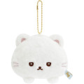 Japan San-X Hanging Plush - Ishiyowachan : Introducing Kouhai-chan White Cat Face - 1
