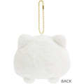 Japan San-X Hanging Plush - Ishiyowachan : Introducing Kouhai-chan White Cat Face - 3