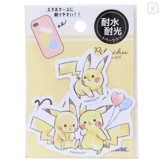 Japan Pokemon Vinyl Sticker Set - Pikachu : B - 1