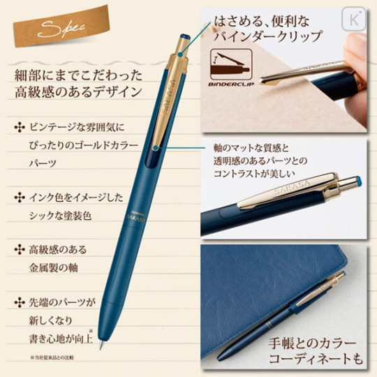 Japan Zebra Sarasa Grand Gel Pen - 0.5mm Matte Black - 2