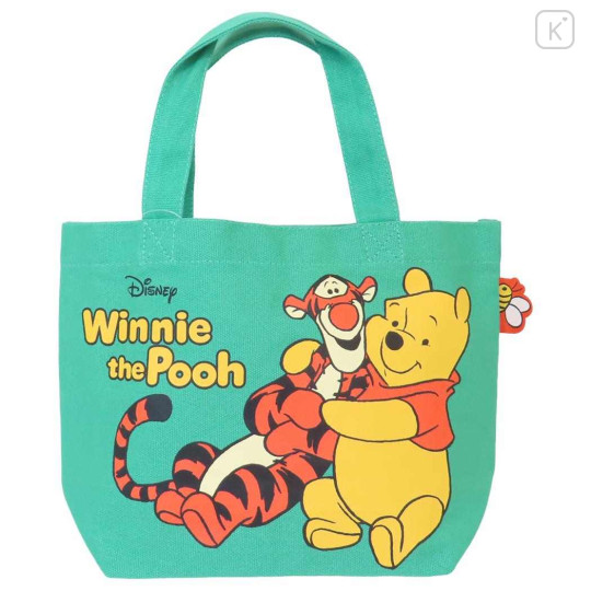 Japan Disney Mini Tote Bag - Winnie the Pooh : Green - 1