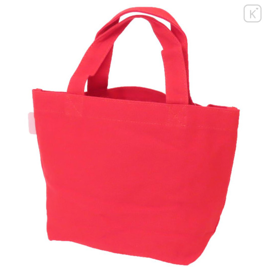 Japan Sanrio Mini Tote Bag - Hello Kitty & Tiny Chum : Bear Red - 2