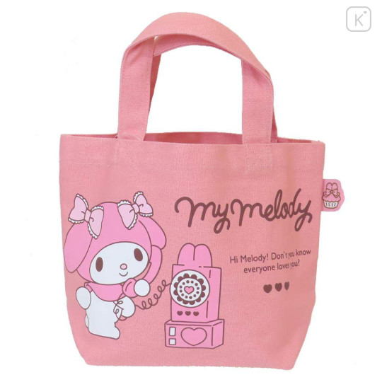 Japan Sanrio Mini Tote Bag - My Melody : Everyone Loves You Pink - 1