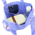 Japan Sanrio Mini Tote Bag - Kuromi : Baku Hand In hand - 3