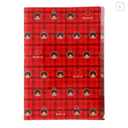 Japan Monchhichi 5 Pockets A4 Index Holder - Red Gingham - 1