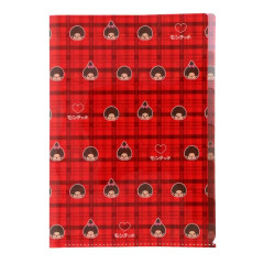 Japan Monchhichi 5 Pockets A4 Index Holder - Red Gingham