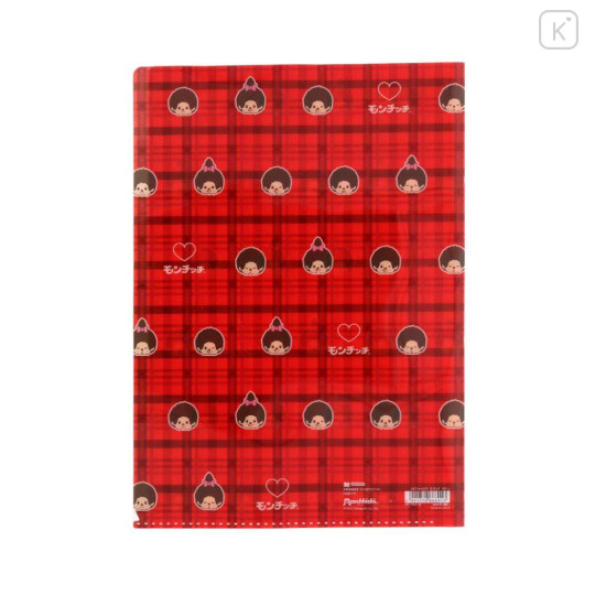 Japan Monchhichi 5 Pockets A4 Index Holder - Red Gingham - 2
