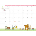 Japan San-X A6 Planner Monthly Schedule Book - Rilakkuma : Photo Gingham 2026 - 5