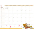 Japan San-X B6 Monthly Schedule Book - Rilakkuma : Silhouette 2026 - 6