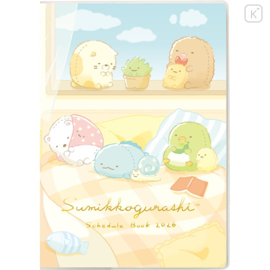 Japan San-X B6 Monthly Schedule Book - Sumikko Gurashi : Relaxing Window Seat 2026 - 1