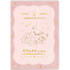 Japan San-X A6 Planner Monthly Schedule Book - Rilakkuma : Silhouette Star Night Pink 2026