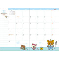 Japan San-X A6 Planner Monthly Schedule Book - Rilakkuma : Silhouette Star Night Pink 2026 - 2