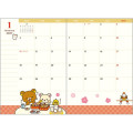 Japan San-X A6 Planner Monthly Schedule Book - Rilakkuma : Silhouette Star Night Pink 2026 - 4