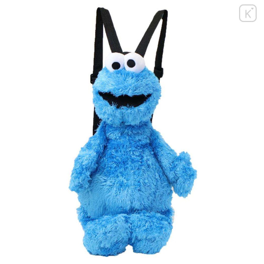 Japan Sesame Street Plush Backpack - Cookie Monster - 1
