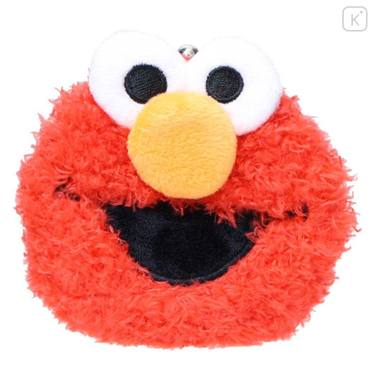 Japan Sesame Street Gamaguchi Wallet Coin Purse - Elmo Fluffy - 1