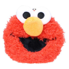 Japan Sesame Street Gamaguchi Wallet Coin Purse - Elmo Fluffy