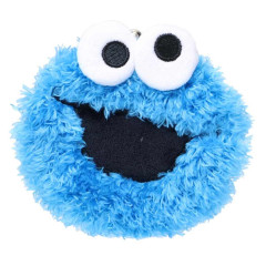 Japan Sesame Street Gamaguchi Wallet Coin Purse - Cookie Monster Fluffy