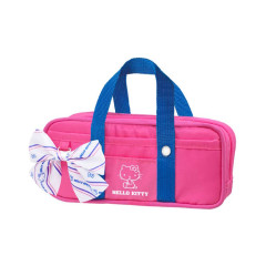 Japan Sanrio Boston Bag Pen Case - Hello Kitty : Gogo Gal Collection Pink Navy