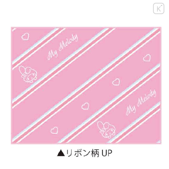 Japan Sanrio Boston Bag Pen Case - My Melody : Gogo Gal Collection Navy Pink Ribbon - 2