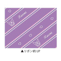 Japan Sanrio Boston Bag Pen Case - Kuromi : Gogo Gal Collection Navy Purple Ribbon - 2