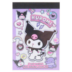 Japan Sanrio Mini Notepad - Kuromi : Exciting Music