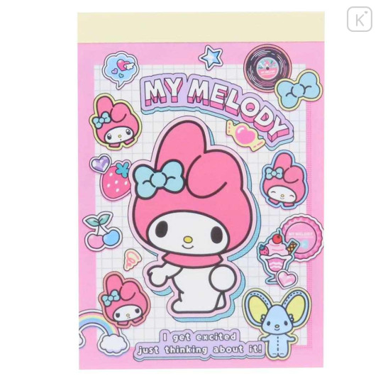 Japan Sanrio Mini Notepad - My Melody : Exciting Music - 1