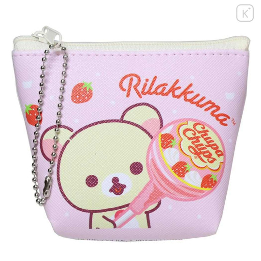 Japan San-X Triangular Mini Pouch - Korilakkuma : Chupa Chups Pink - 1