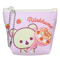 Japan San-X Triangular Mini Pouch - Korilakkuma : Chupa Chups Pink