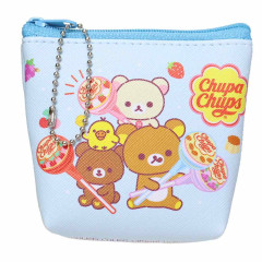 Japan San-X Triangular Mini Pouch - Rilakkuma : Chupa Chups Blue