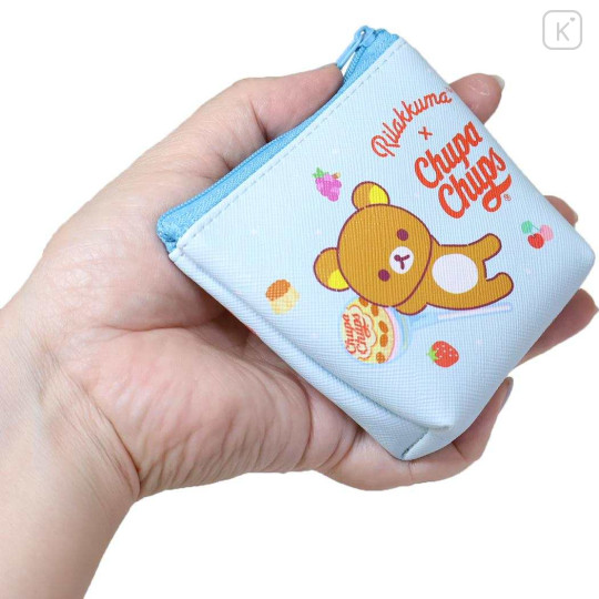 Japan San-X Triangular Mini Pouch - Rilakkuma : Chupa Chups Blue - 2