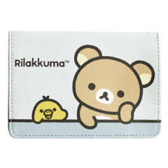 Japan San-X Passport Cover Card Holder - Kiiroitori & Rilakkuma : Light Grey