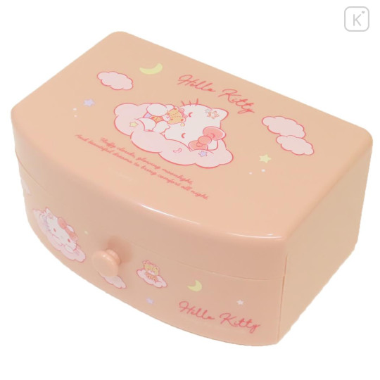 Japan Sanrio Jewelry Box Chest Drawer & Mirror - Hello Kitty : Sweet Dream Orange - 1