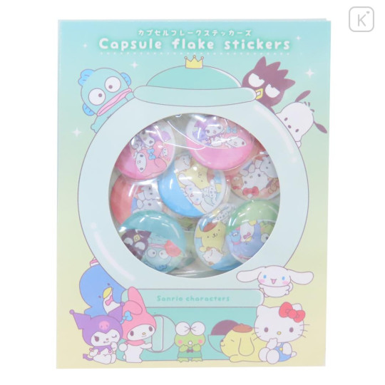Japan Sanrio Capsule Seal Sticker - Characters 3D - 1