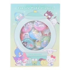Japan Sanrio Capsule Flake Stickers - Characters 3D